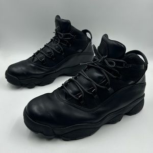Nike Air Jordan Winterized 6 Rings Triple Black Mens Shoes Sneaker Boots Size 10